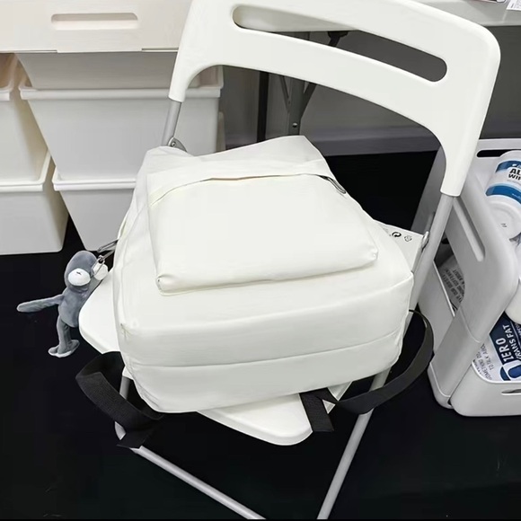 Black Book bag. Chic. Large capacity. Inspired by Bauhaus architecture .Backpack - Picture 7 of 9